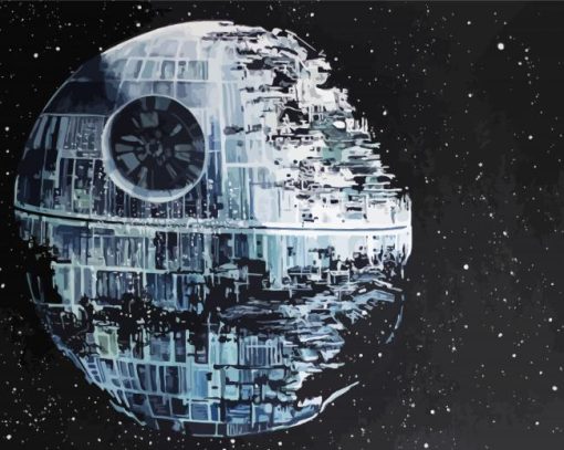 Black And White Death Star Diamond painting