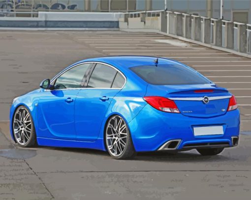 Blue Opel Insignia Diamond Painting