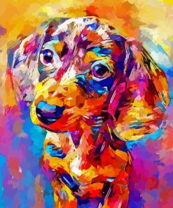 Colorful Dachshund Art Diamond Painting