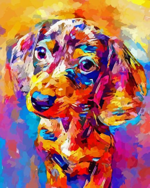 Colorful Dachshund Art Diamond Painting