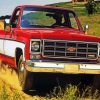 Cool Red Pickup Diamond Painting