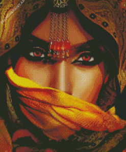 Cool Arab Lady Eyes Diamond Painting