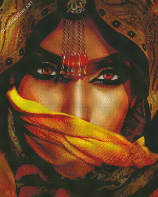 Cool Arab Lady Eyes Diamond Painting