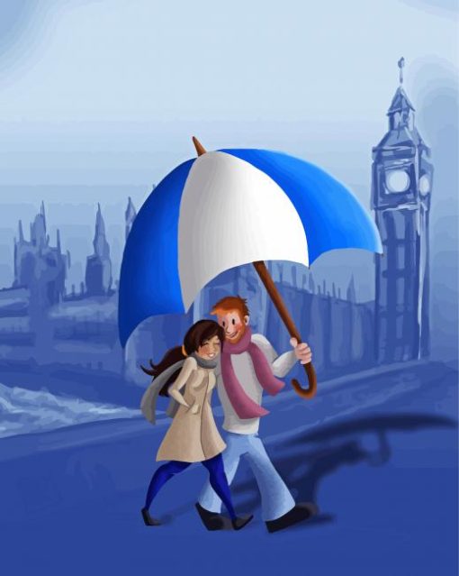 Cute London Couple Art Diamond painting