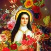 Floral St Theresa Diamond painting