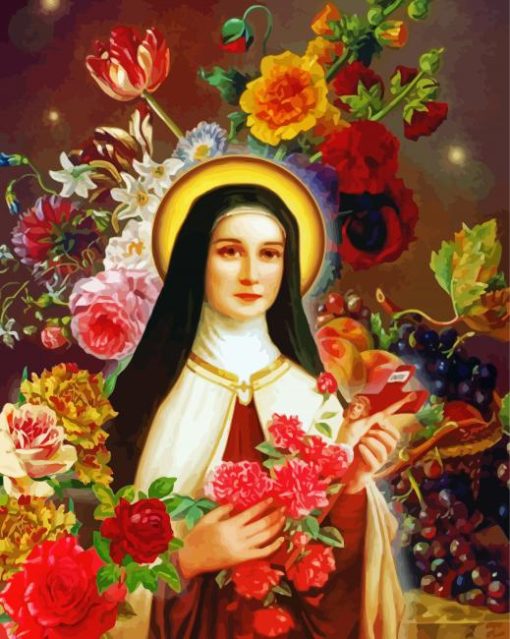 Floral St Theresa Diamond painting