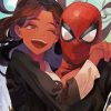 Happy Michelle Jones And Spider Man Diamond painting