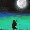 Little Girl With Moon Art Diamond Painting