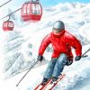 Man Skiing Diamond Painting