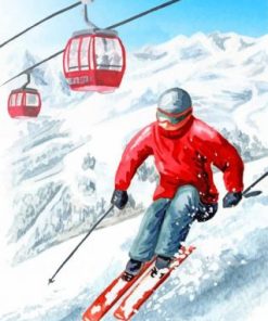 Man Skiing Diamond Painting