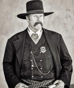 Monochrome Wyatt Earp Diamond Painting