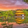 Peaceful Golden Pavilion Diamond Painting