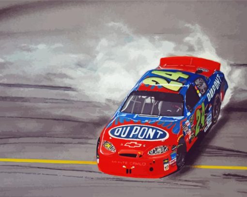 Red Jeff Gordon Diamond Painting