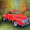 Red Vintage Truck Diamond Painting