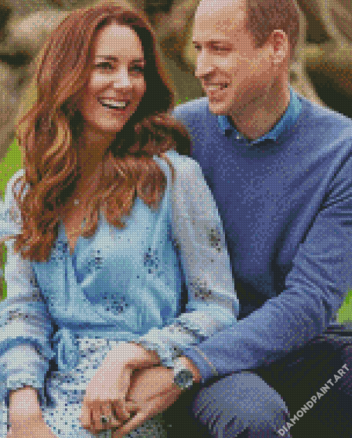 Romantic Prince William And Kate Diamond Painting