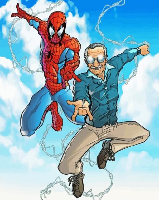 Spiderman And Stan Lee Diamond Painting