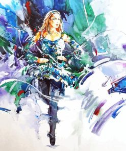 Abstract Irish Dancer Diamond Painting