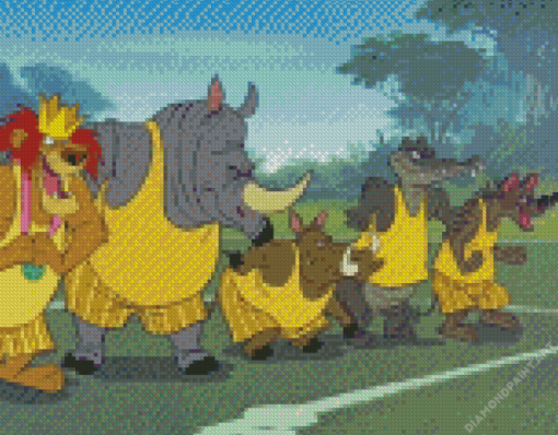 Bedknobs And Broomstick Animals Diamond Painting