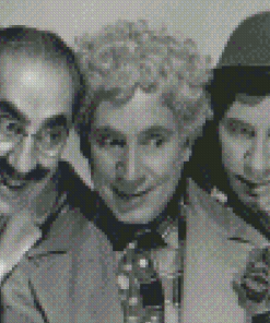 Black And White Comedy Group Marx Brothers Diamond Painting