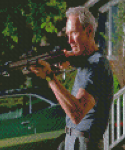 Clint Eastwood Gran Torino Character Diamond Painting