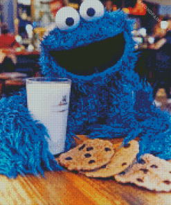 Cookie Monster Illustration Diamond Painting