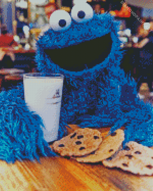 Cookie Monster Illustration Diamond Painting