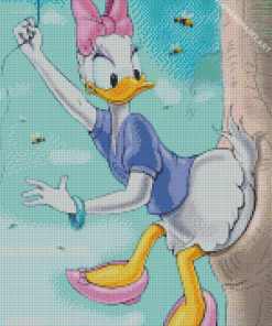 Daisy Duck And Honey Tree Diamond Painting