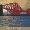 Forth Bridge Illustration Poster Diamond Painting