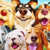 Funny Dogs Animals Selfie Diamond Painting