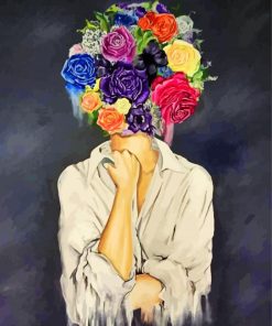 Head Flower Lady Diamond Painting