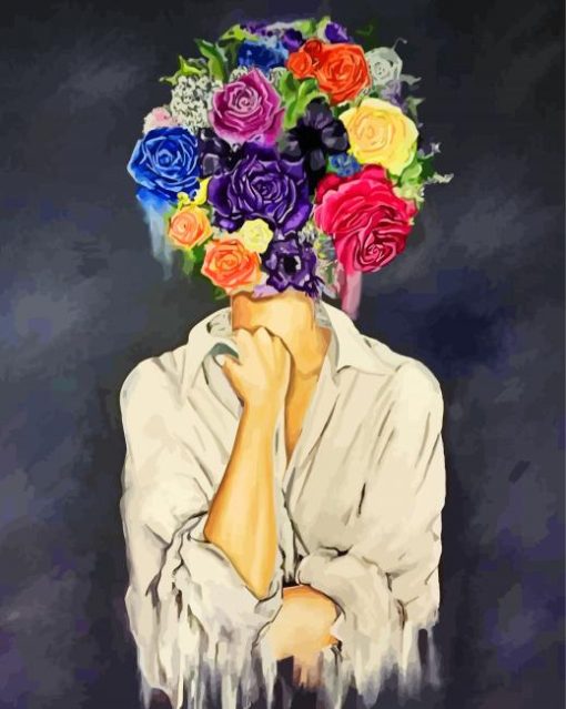 Head Flower Lady Diamond Painting