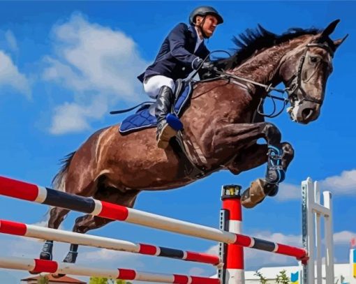 Horse Jump Diamond Painting