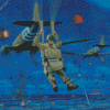 Paratroopers War Art Diamond Painting