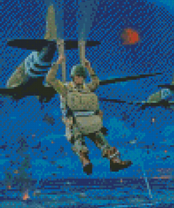 Paratroopers War Art Diamond Painting