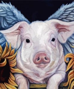 Pig With Wings Diamond Painting