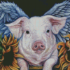 Pig With Wings Diamond Painting