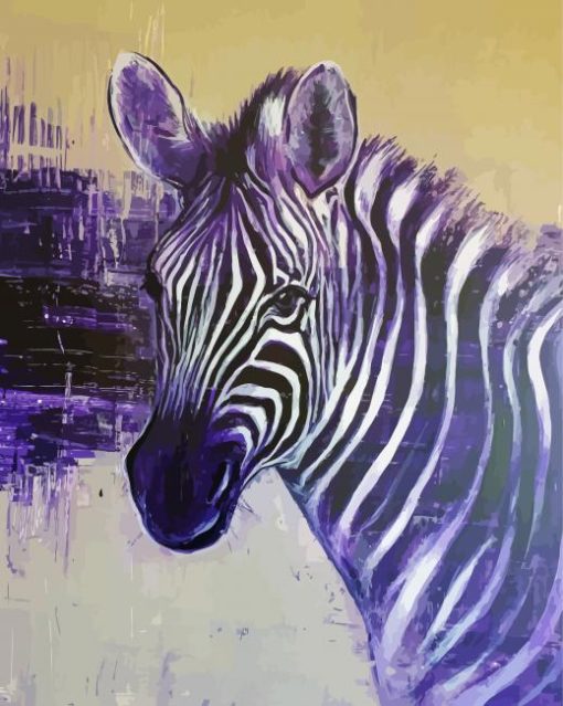 Purple Zebra Art Diamond Painting