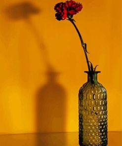 Red Flower In Bottle Diamond Painting