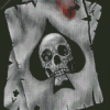 Skull With Ace Of Spades Diamond Painting