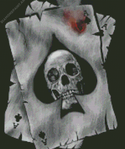 Skull With Ace Of Spades Diamond Painting