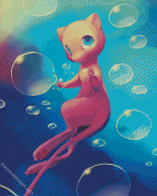 The Pink Mew Diamond Painting