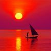 Aesthetic Boat Sunset Diamond Painting