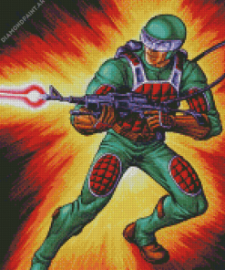 Aesthetic G I Joe Illustration Diamond Painting