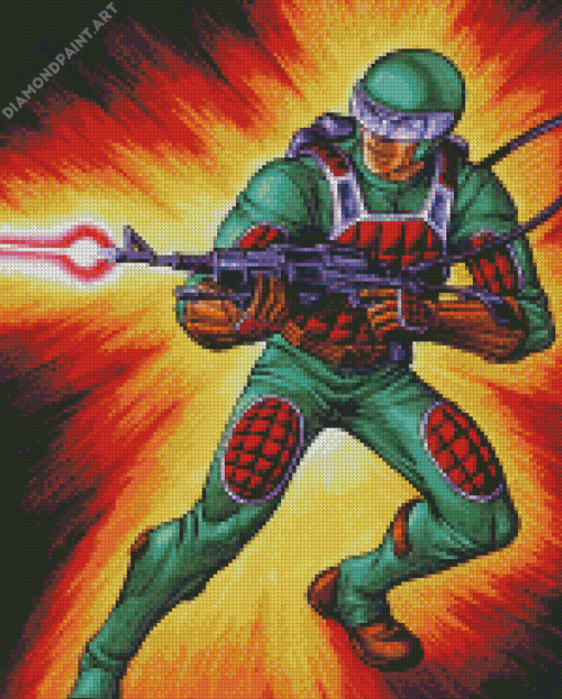 Aesthetic G I Joe Illustration Diamond Painting