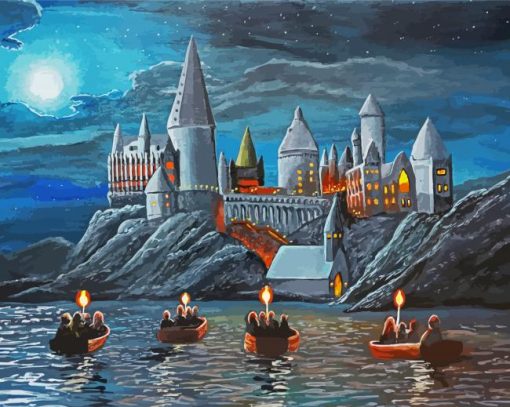 Aesthetic Harry Potter Castle Diamond Painting