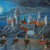 Aesthetic Harry Potter Castle Diamond Painting