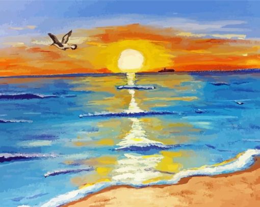 Aesthetic Sunrise Beach Diamond Painting