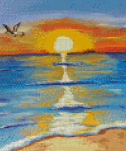 Aesthetic Sunrise Beach Diamond Painting