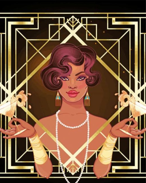 Art Deco Girl Diamond Painting