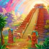 Aztec Pyramid Art Diamond Painting